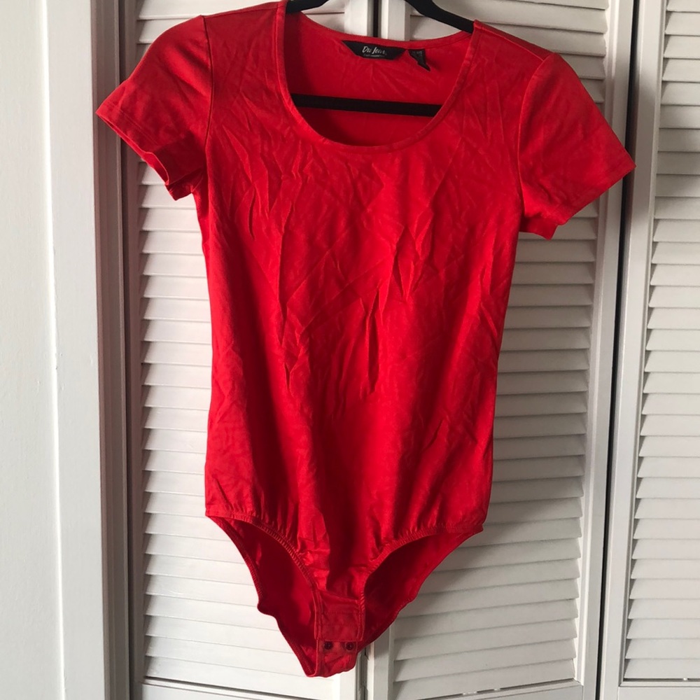 NWOT! Du Jour Red Bodysuit